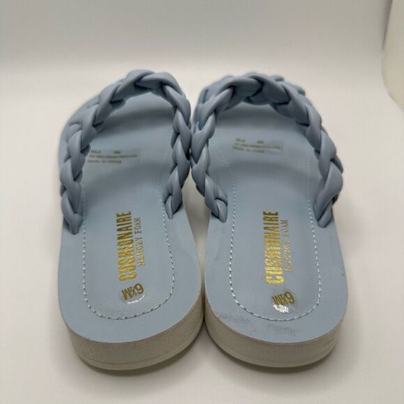 CUSHIONAIRE Women's braided slide sandal +Memory Foam 6.5 BLUE - Picture 4 of 7